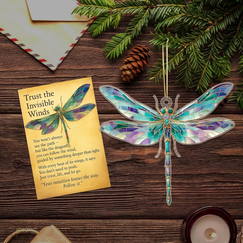 HONOCOOLS Store Dragonfly Suncatcher Ornament with Story Card, Dragon Fly Gifts for Women, Dragonfly Christmas Ornament, Gift Exchange Idea for Coworkers/Friends/Team (Sun-72) - Image 5